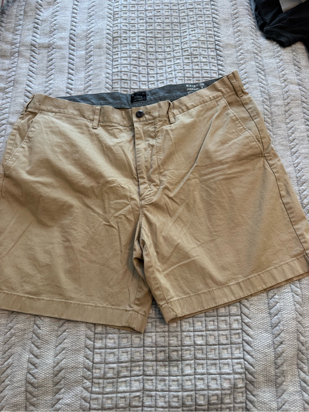 J. Crew Beige Flat-Front Chino Shorts